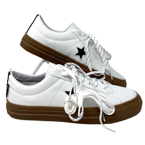 Converse Shoes - Converse One Star Pro OX Low Top White Women Canvas Skate Sneakers Size A03216C